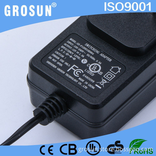 Efficiency Level V 12V 1A switching power supply CULUS approved 12W